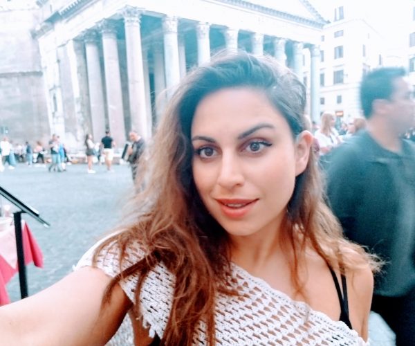 Selfie in front of Pantheon Italy May 2018